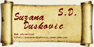 Suzana Dušković vizit kartica